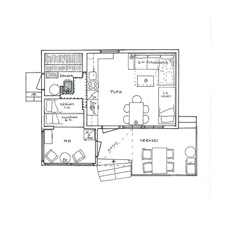샬레 Pieni Merenrantamokki 38m² 나우보